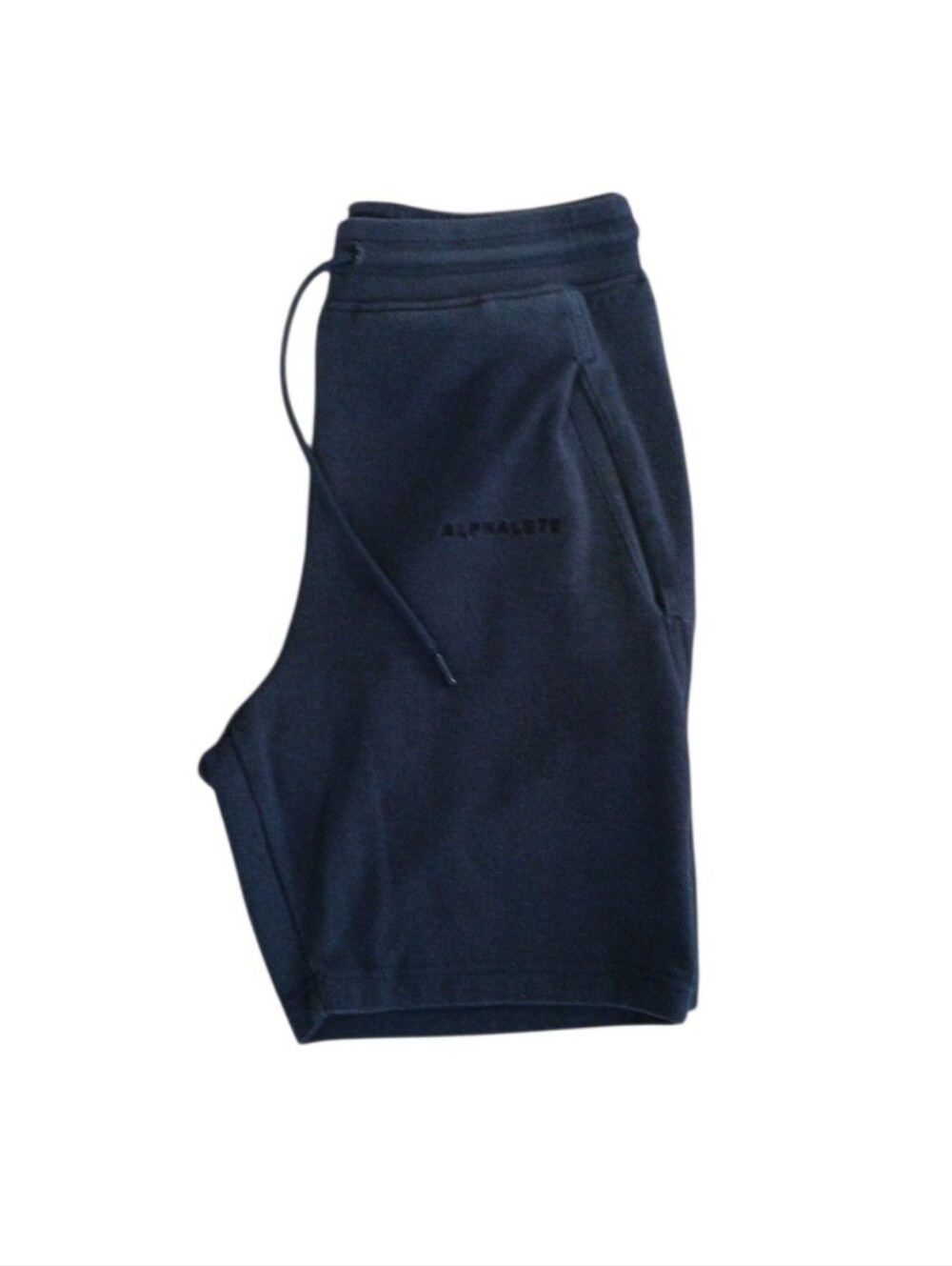 Alphalete‎ Navy Blue Sweat Shorts Size Medium Gym Logo Pockets